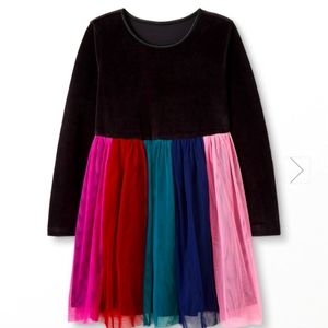 Hannah Andersson Velour Dress in Soft Tulle